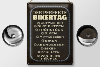 Plaque en étain disant 30x40cm le vélo parfait pour la journée des motards 2