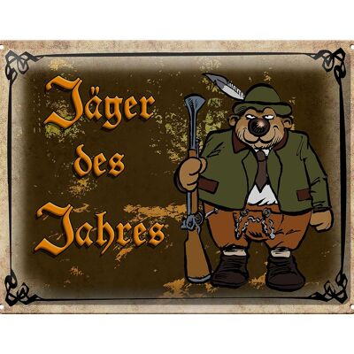 Blechschild Jagd 40x30cm Jäger des Jahres Abenteuer