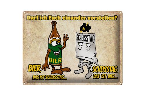 Blechschild 40x30cm darf ich euch vorstellen Bier