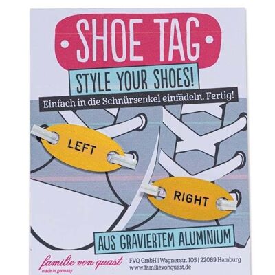 Shoe Tag "LEFT - RIGHT" - Gold

Geschenk- und Designartikel 