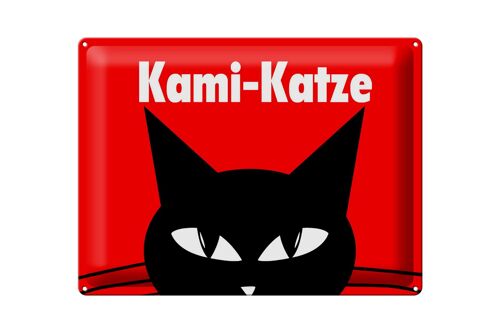 Blechschild Spruch 40x30cm Kami - Katze