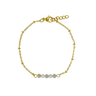 Armband Mondstein & Labradorit Gold