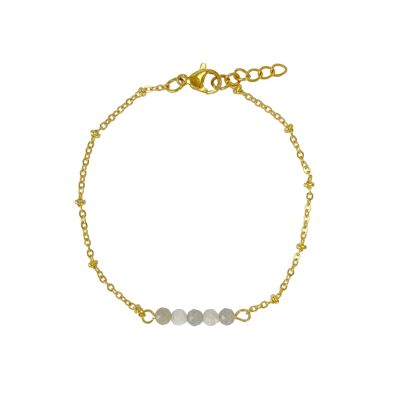 Bracelet Moonstone & Labradorite Gold