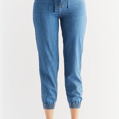 WT1022-311 | Jeans Jogger da donna - Blu cristallo