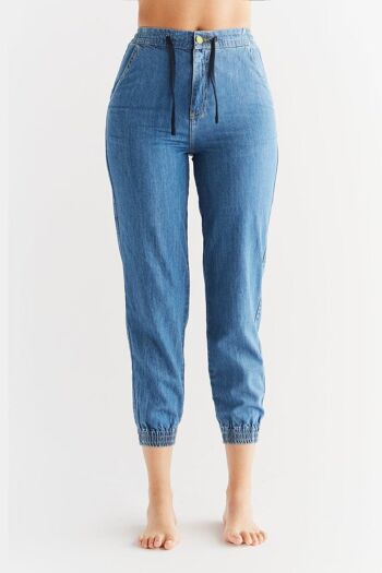 WT1022-311 | Jean Jogger Femme - Bleu Cristal 1