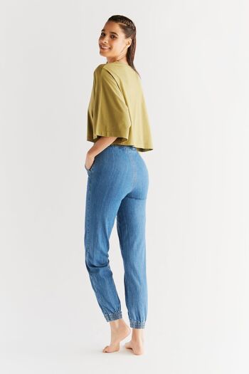 WT1022-311 | Jean Jogger Femme - Bleu Cristal 8