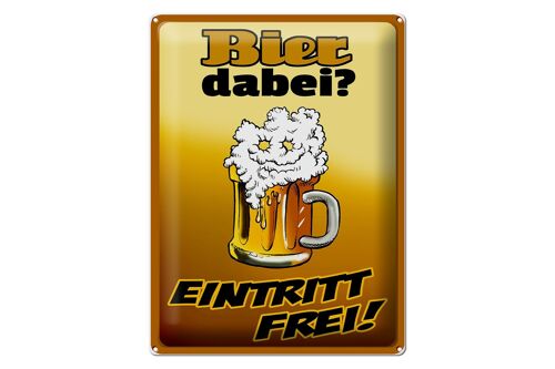 Blechschild 30x40cm Bier dabei Eintritt frei