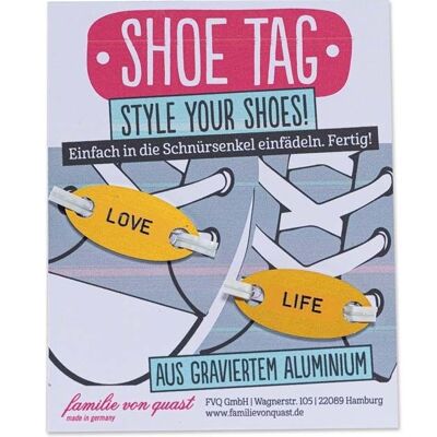 Shoe Tag "LOVE - LIFE" - gold

gift and design items
