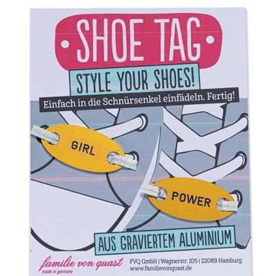 Shoe Tag "GIRL - POWER" - gold

gift and design items