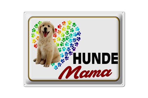 Blechschild Spruch 40x30cm Hunde Mama Herz
