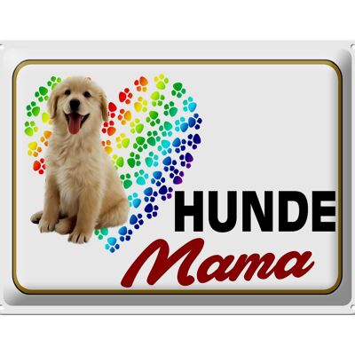 Blechschild Spruch 40x30cm Hunde Mama Herz