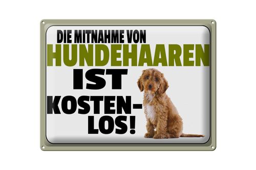 Blechschild Spruch 40x30cm Mitnahme Hundehaaren kostenlos