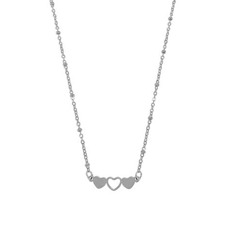 Necklace Hearts Silver