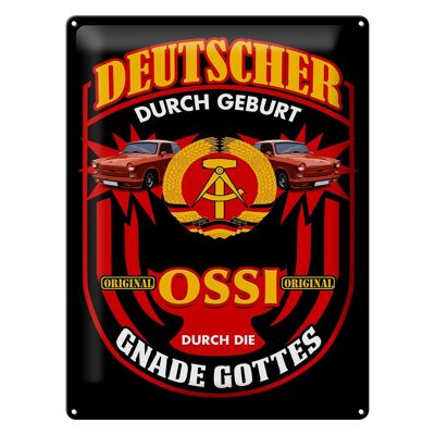Cartel de chapa con texto 30x40 cm Nacimiento alemán original Ossi