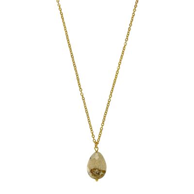 Necklace Zebra Feldspar Gold