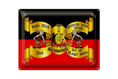 Blechschild Spruch 40x30cm hüte dich vor Ossis die in Rage