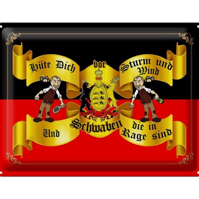 Blechschild Spruch 40x30cm hüte dich vor Ossis die in Rage