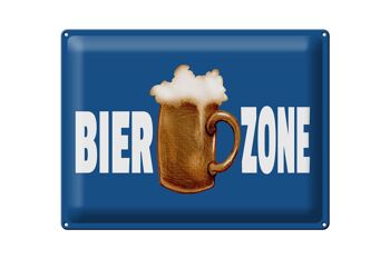 Plaque en tôle 40x30cm Zone de bière 1