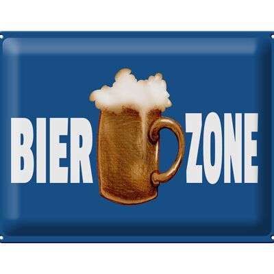 Blechschild 40x30cm Bier Zone