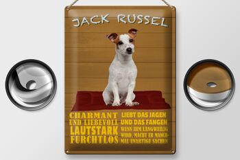 Plaque en tôle disant 30x40cm Jack Russel chien charmant 2