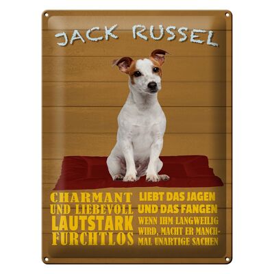 Letrero de chapa que dice 30x40cm Jack Russel perro encantador