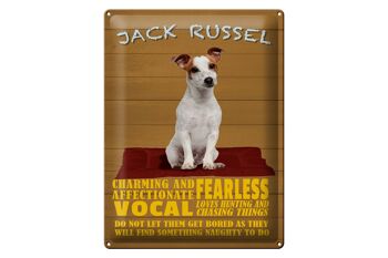 Plaque en tôle disant 30x40cm Jack Russel chien charmant 1