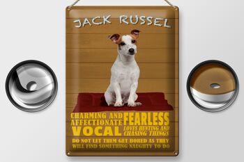Plaque en tôle disant 30x40cm Jack Russel chien charmant 2