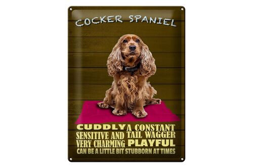 Blechschild Spruch 30x40cm Cocker Spaniel Hund cuddly