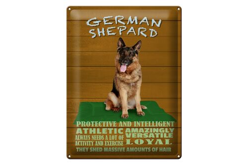 Blechschild Spruch 30x40cm German Shepard Hund athletic