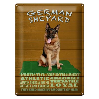 Blechschild Spruch 30x40cm German Shepard Hund athletic