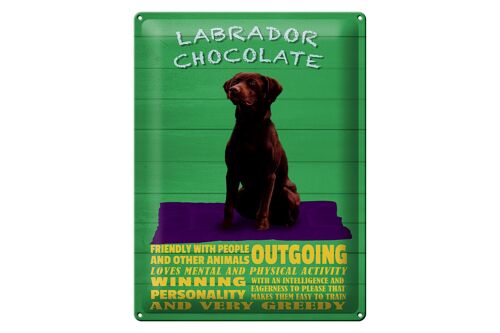 Blechschild Spruch 30x40cm Labrador Chocolate Hund