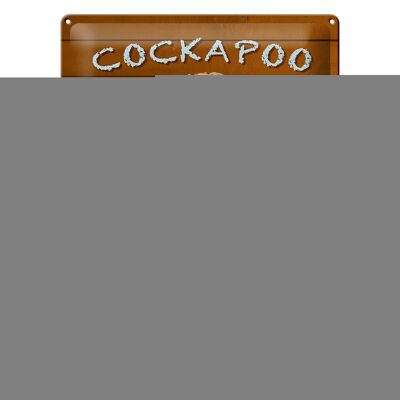 Targa in metallo con scritta 30x40 cm Il cane Cockapoo ama mostrarti