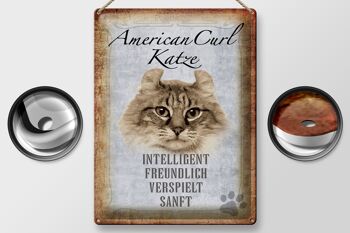 Panneau en étain indiquant 30x40cm, cadeau pour chat American Curl 2
