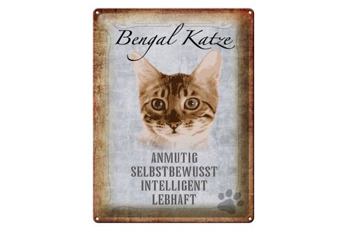 Blechschild Spruch 30x40cm Bengal Katze Geschenk