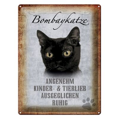 Blechschild Spruch 30x40cm Bombaykatze Katze Geschenk