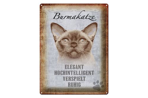 Blechschild Spruch 30x40cm Burmakatze Katze Geschenk