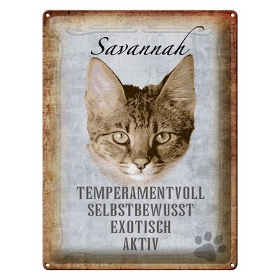 Blechschild Spruch 30x40cm Savannah Katze exotisch Geschenk