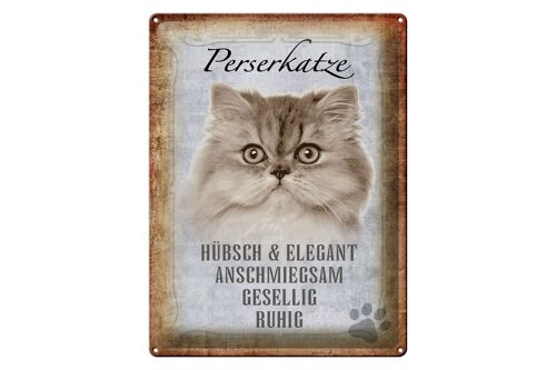 Blechschild Spruch 30x40cm Perserkatze Katze hübsch