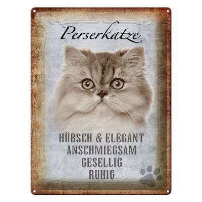 Tin sign saying 30x40cm Persian cat cat pretty