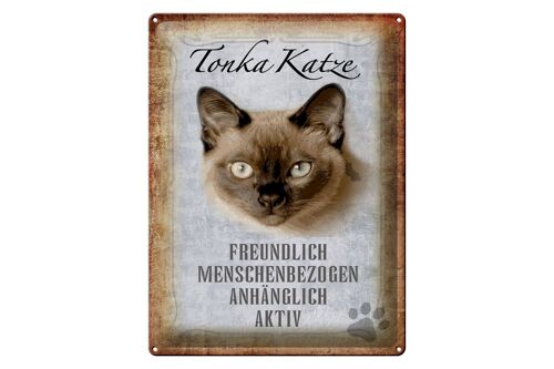 Blechschild Spruch 30x40cm Tonka Katze Geschenk Wanddeko