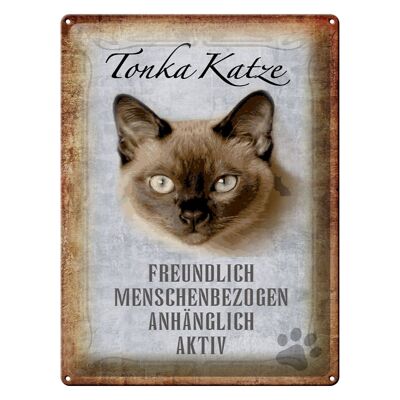 Cartel de chapa que dice 30x40cm Decoración de pared de regalo de gato Tonka