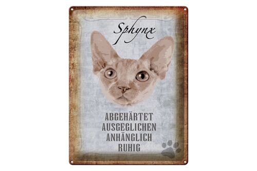 Blechschild Spruch 30x40cm Sphynx Katze Geschenk Wanddeko