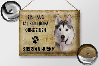 Panneau en étain disant cadeau pour chien Husky sibérien 40x30cm 2