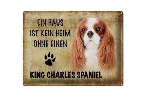 Blechschild Spruch 40x30cm King Charles Spaniel Hund