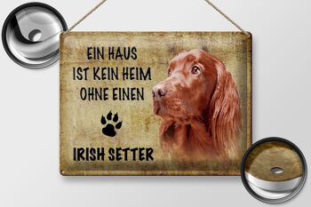 Panneau en étain indiquant un cadeau pour chien Setter irlandais, 40x30cm 2