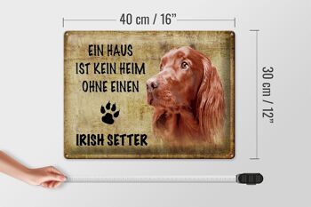 Panneau en étain indiquant un cadeau pour chien Setter irlandais, 40x30cm 4