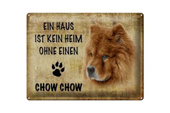 Panneau en étain indiquant 40x30cm, cadeau pour chien Chow Chow 1