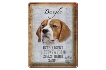 Panneau en étain indiquant un cadeau pour chien Beagle, 30x40cm 1