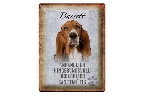 Blechschild Spruch 30x40cm Bassett Hund Geschenk