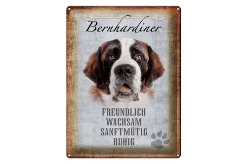 Blechschild Spruch 30x40cm Bernhardiner Hund Geschenk